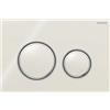 Geberit Placca Geberit Sigma50 Round Vetro Grigio Sabbia / Cromo Doppio Tasto | 115.884.JL.1 Cromato