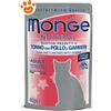 Monge Cat Natural Superpremium Adult Tonno con Pollo e Gamberetti - Bustina Da 85 Gr