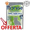Monge Cat Natural Superpremium Adult Tonno a Pinne Gialle - Bustina Da 85 Gr - CONFEZIONE RISPARMIO