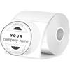 FINDAT Etichette Termiche Rotonde 50 mm Compatibile Stampanti M110 M220 Vinile Autoadesiva Impermeabile per Ufficio Logo QR Code 180/rotoli Bianche
