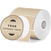 FINDAT Etichette Termiche Rotonde 50 mm Compatibile Stampanti M110 M220 Vinile Autoadesiva Impermeabile per Ufficio Logo QR Code 180/rotoli Khaki