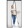 Meet Beauty Zanzariera Magnetica 60x210 cm per Porte, Upgrade Zanzariera Porta Finestra, Nero