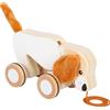 Small Foot Cane da trainare in Legno con Orecchie scricchiolanti, Giocattolo da trainare con Ruote gommate, promuove la motricità e i Primi Passi, per Bambini da 1 Anno, 12562