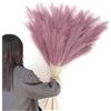 Larber 8 pcs Faux Pampas Grass 113CM, Soffice Erba Artificiale Pampas Falso Erba Pomposa per Vaso Home Wedding Decor (Viola)