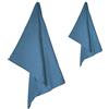 Tex family Set Asciugamani Microfibra 1+1 Viso e Ospite, Ultra Assorbenti, Leggeri, Asciugatura Rapida per Casa, Palestra e Viaggi - Azzurro