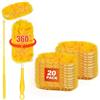 JEHONN Duster Piumini Catturapolvere per Swiffer, Kit per Panni Spolverare Elettrostatico, Ricariche 20 Pezzi con 1 Manico e 1 Manici Telescopici, Spolverini Cattura e Intrappola Polvere e Sporco