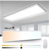 Alampia 40W Plafoniera LED Soffitto 120x30 CM, Lampada Soffitto Pannello LED Dimmerabile con Telecomando, Lampada Multifunzione 2700K-6500K per Camera da Letto, Soggiorno, Bagno, Studio, Corridoio