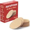 AeroPress XL Microfiltri in carta naturale per caffettiera - Filtri caffè rotondi di ricambio, non sbiancati, filtri in carta compostabili, compatibili con AeroPress XL, confezione da 200