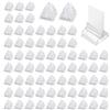 EUPSIIU 72 Pezzi Portamonete Espositore Card Cornici, Stand per Carte, Supporti per Carte da Gioco in Plastica, Mini Cavalletto in Acrilico, Segnapunti per Giochi da Tavolo(Trasparente)