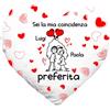 Colorfamily Cuscino SanValentino Personalizzabile a Cuore con nome Sei la mia coincidenza preferita Innamorati Amore Love