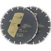 PRODIAMANT Set 2 Dischi Diamantati Universali 230 mm x 22,23mm - Segmento 7 mm, per cemento, pietra, mattoni, taglio a secco e umido, ideali per smerigliatrice angolare - Doppia Scorta Professionale