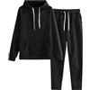 Generico Tute Donna Sportiva Elegante 2 Pezzi Completo Fitness Felpa con Cappuccio e Pantalone Ginnastica Completi Cotone da Donna Training Tracksuit Sportive Hoodie a Maniche Lunghe Palestra Invernale