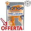 Monge Cat Natural Superpremium Adult Tonno e Salmone - Bustina Da 85 Gr - CONFEZIONE RISPARMIO