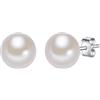 Valero Pearls Orechinni a lobo da Donna in Argento Sterling 925 con rodio con Perle coltivate d'acqua dolce bianco 00181160