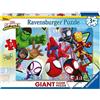 Ravensburger - Puzzle Spidey, Collezione Giant Pavimento, Idea Regalo per Bambini 3+ Anni, Gioco Educativo e Stimolante, 24 Pezzi Giganti, 70x50 cm