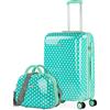 ITACA - Trolley Valigia Bambino Da Viaggio, Bagaglio A Mano 55x40x20, Per Bambini e Bambine. Trolley Bambino da Viaggio, Talpe di menta