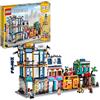 LEGO Creator 3in1 Strada Principale, Grattacielo Art Déco o Strada del Mercato, Giochi per Bambini e Bambine da 9 Anni, Modellini da Costruire di Hotel, Caffè, Appartamenti e Negozi, Idea Regalo 31141