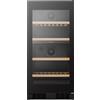 HISENSE RW3N230GELF Cantina Vino con porta in vetro Classe energetica F, Capacità 108 bottiglie, Doppia temperatura, Vetro ANTI-UV, Dimensioni cm (LxAxP): 59,5x126,2x59,7