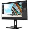 AOC 24P2Q - Monitor FHD da 24 pollici, regolabile in altezza (1920 x 1080, 75 Hz, VGA, DVI, HDMI, DisplayPort, hub USB), colore: Nero