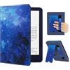 FINTIE Custodia per 7 Kindle Paperwhite (12ª Gen) / Colorsoft - 2024/2025 | Protettiva Supporto Cover con Slot per Schede & Hand Strap per Kindle Paperwhite e Kindle Colorsoft Signature, Starry Sky