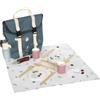 Small foot Zaino da picnic tasty in legno, set da gioco per picnic con numerosi accessori, zaino per bambini dai 3 anni, 12539