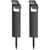 Lumisky Set di 2 fari solari da piantare LED bianco caldo BRITY H49 cm luce esterna illuminazione solare per giardino sentiero
