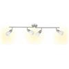 Brilliant Sofia 55331/77 - Barra con 4 faretti E14 max 40 W, in metallo e vetro, colore: Ferro/cromato