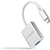 Blendend Convertitore da USB-C a VGA con connettori maschio USB-C e femmina VGA. Realizzato in alluminio resistente, offre una lunghezza del cavo di 10 cm, ideale per collegare dispositivi USB-C a schermi con