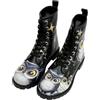 DOGO Stivali Lunghi, Moda Boot Donna, Nero, 37 EU