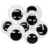 TOAOB THE ONE AND ONLY BABY TOAOB 8 Pezzi Occhi Adesivi 40mm 50mm Rotondo Plastica Mobili Autoadesivi Wiggle Finti Occhietti per Lavoretti Fai da Te Scrapbooking Artigianato Bambole Pupazzi Accessori Bianco Nero