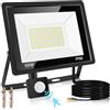 Liuyife Faretto Led da Esterno 50W, Proiettore da Giardino a LED con Sensore Movimento, Impermeabile IP66, 6000K Bianco Freddo 5000LM, Luci di Sicurezza da Giardino a LED per Garage Cortile