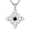 Friggem Collana Nodo Celtici in Argento 925 per Donna Ragazze, Collana di Nodi delle Streghe Ciondoli Celtici Gioielli Regalo per Danna Mamma