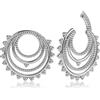 Vankula Peso Lobo Pesi Orecchie ear weights dilatatori in Acciaio inossidabile Anelli Impilati lobi piercing espansori Gioielli Uomo Donna 5mm 6mm 12mm Nero Argento Oro (6mm Argento 1)