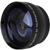 Foemey Teleobiettivo di ingrandimento 2X da 52 mm per fotocamera AF-S con obiettivo 18-55 mm 55-200 mm