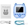 YIWEOG Macchina fotografica portatile per bambini con stampa termica istantanea, schermo da 2,4 pollici, fotocamera digitale, foto selfie, video HD, stampa termica senza inchiostro con 1 carta da