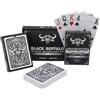 Black Buffalo Playing Cards - Carta da poker impermeabile in plastica - 4 segni angolari con indice Jumbo - Confezione doppia