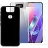 ESACMOT Custodia in TPU stampata + confezione da 2 pellicole proteggi schermo in vetro temperato compatibile con Asus Zenfone 6 2019, cover artistica sottile, antiurto, antigraffio, protezione completa