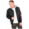 Alpha Industries 1 TT Giacca Bomber con Cappuccio da Uomo, Black, XL