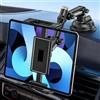 GlasFlength Supporto per tablet aut o per cruscotto auto, supporto per tablet a ventosa, 4,7 - 9,7 pollici, table t e telefoni rotanti a 360°, regolabile, supporto per iPad per auto e ufficio (nero)