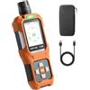 TOPTES CT-580 Rilevatore di monossido di carbonio, rilevatore di CO ricaricabile con allarmi a vibrazione, visivi e acustici, allarme CO portatile, 0-1000PPM per casa, auto, campeggio e viaggi