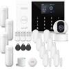 PGST Sistema di Allarme, Wifi/GSM Allarme casa Antifurto Allarme per con 2MP WIFI Telecamera di Sorveglianza, Sensori Finestra,Telecomandi, per Appartamento,Garage,Ufficio,Lavora con Alexa,Google
