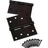SOTECH 4 pezzi Cerniere per porte 101 x 101 x 2,5 mm cerniera a vite | in acciaio inox SS304 cuscinetto a sfera nero con viti Portata 75 kg