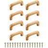 QUARKZMAN 8pz Legno Cassetto Maniglie Maniglie 64mm/2.52 Foro Spaziatura Legno Armadi Cassetto Pomelli Maniglie Maniglie con Vite Set per Cucina Armadi Cassettiere Mobili