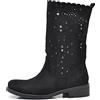 IF Fashion Scarpe da Donna Stivali Primaverili Estivi Traforati Al Polpaccio Biker Anfibi LY70-1 nero N.41