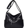Sacmill Borse a tracolla in pelle da donna multi tasche borse a tracolla leggera piccola cartella con tracolla regolabile, Nero 3024, S, Borse a tracolla