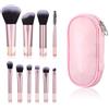 SHUOHONG 10 Pezzi Pennelli Trucco Make Up, Pennelli Trucco con Borsa, Kit Pennelli Make Up, Set di Pennelli per Trucco, Pennelli Make Up Professionali per Fondotinta, Blush, Correttore, Ombretto
