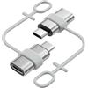 MoKo Adattatore da Lightning a USB C per iPhone 15/16 Pro/16 PRO Max/16 Plus, 2PZ Adattatore iPhone a USB C Supporto per Ricarica/Trasferimento Dati, Non per Auricolari/Audio/OTG, Argento