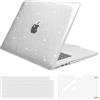 MOSISO Cover Compatibile con MacBook Air 15 Custodia M5 M4 M3 M2 2026-2023 A3448 A3241 A3114 A2941, Glitter Cover per Macbook Air 15 Pollici M5 M4 M3 M2 Case&Copritastiera&Pellicola, Trasparente