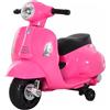 Negozio Matto Moto Scooter Elettrica per Bambini Piaggio Mini Vespa GTS 6V Suoni luci Fucsia