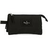 Pepe Jeans Astuccio Triplo, 22 x 12 x 5 cm, Nero